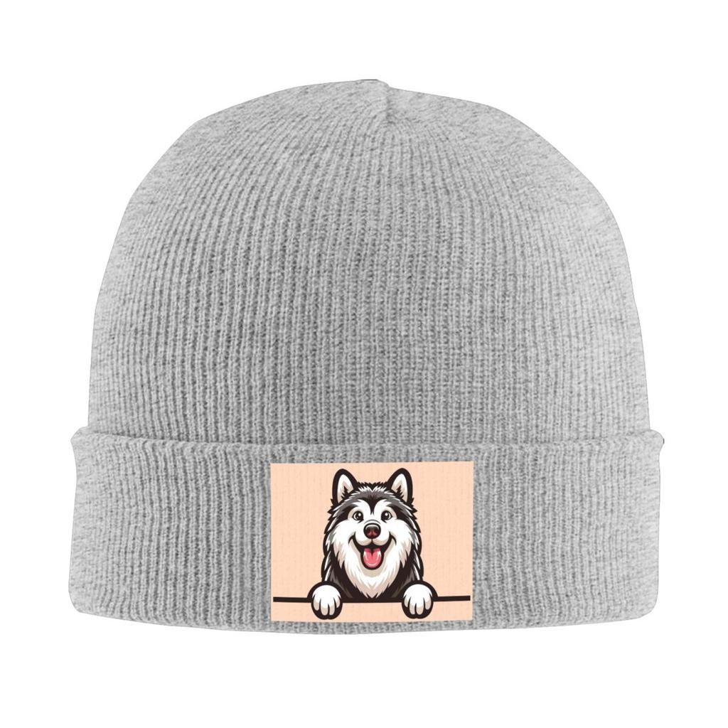 Siberian Husky Alaskan Dog Warm Knitted Cap Winter Knit Bonnet Hat Skullies Beanies Hip Hop Caps for Unisex