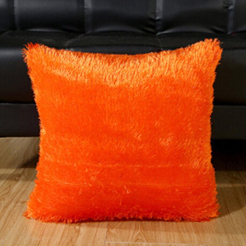 Soft Faux Fur Pillows Case Plush Cushion Cover Pink Blue Purple Warm Living Room Bedroom Sofa Decorative Pillows Cover 40*40cm