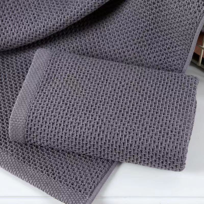1PC Cotton Hand Towels Plaid Hand Towel for Face Care Waffle Towel for Bath Cotton Towel