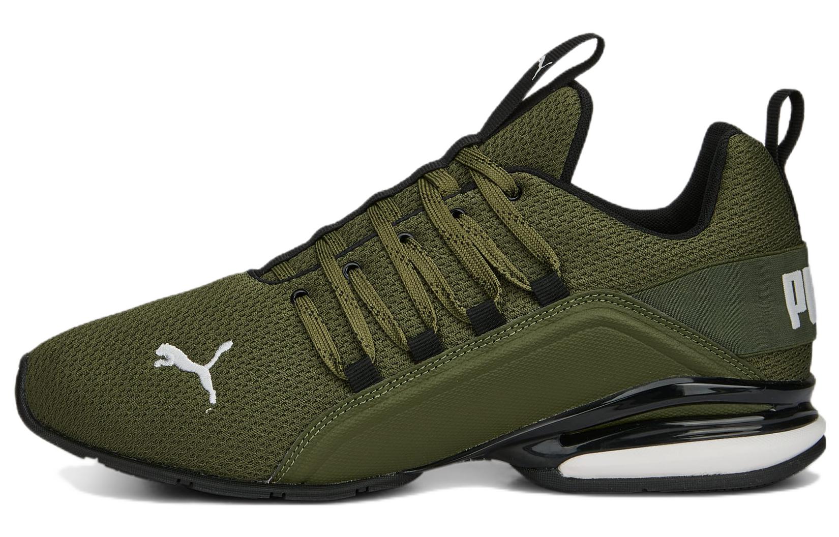 PUMA Axelion Refresh Нескользящие Устойчивые к истиранию Низкие Беговые кроссовки Зеленые 377911-04 42