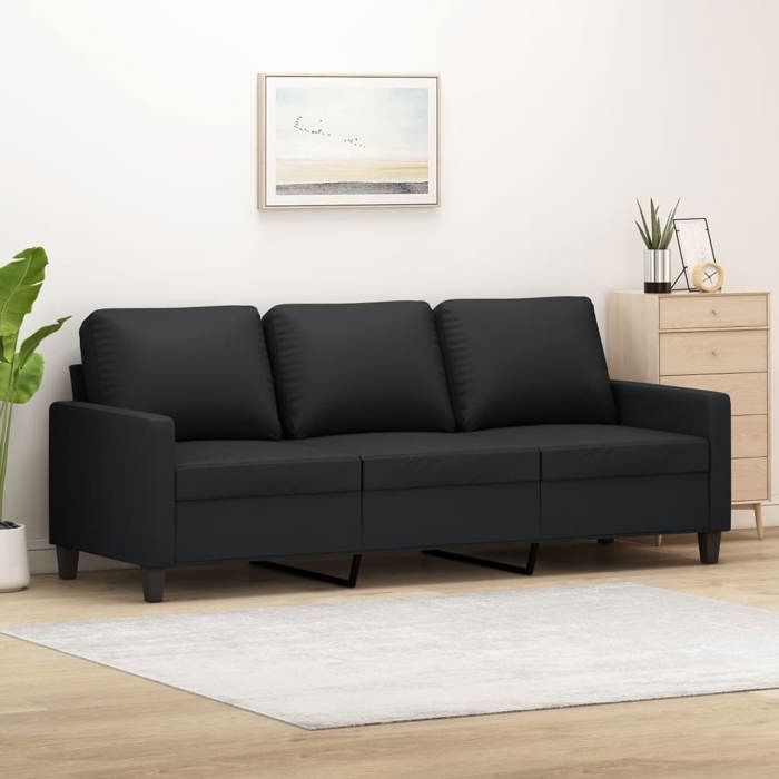 VidaXL 3-Seater Sofa, Living Room Sofa with Armrests and Back Cushions, Indoor Living Room Furniture, 359142
