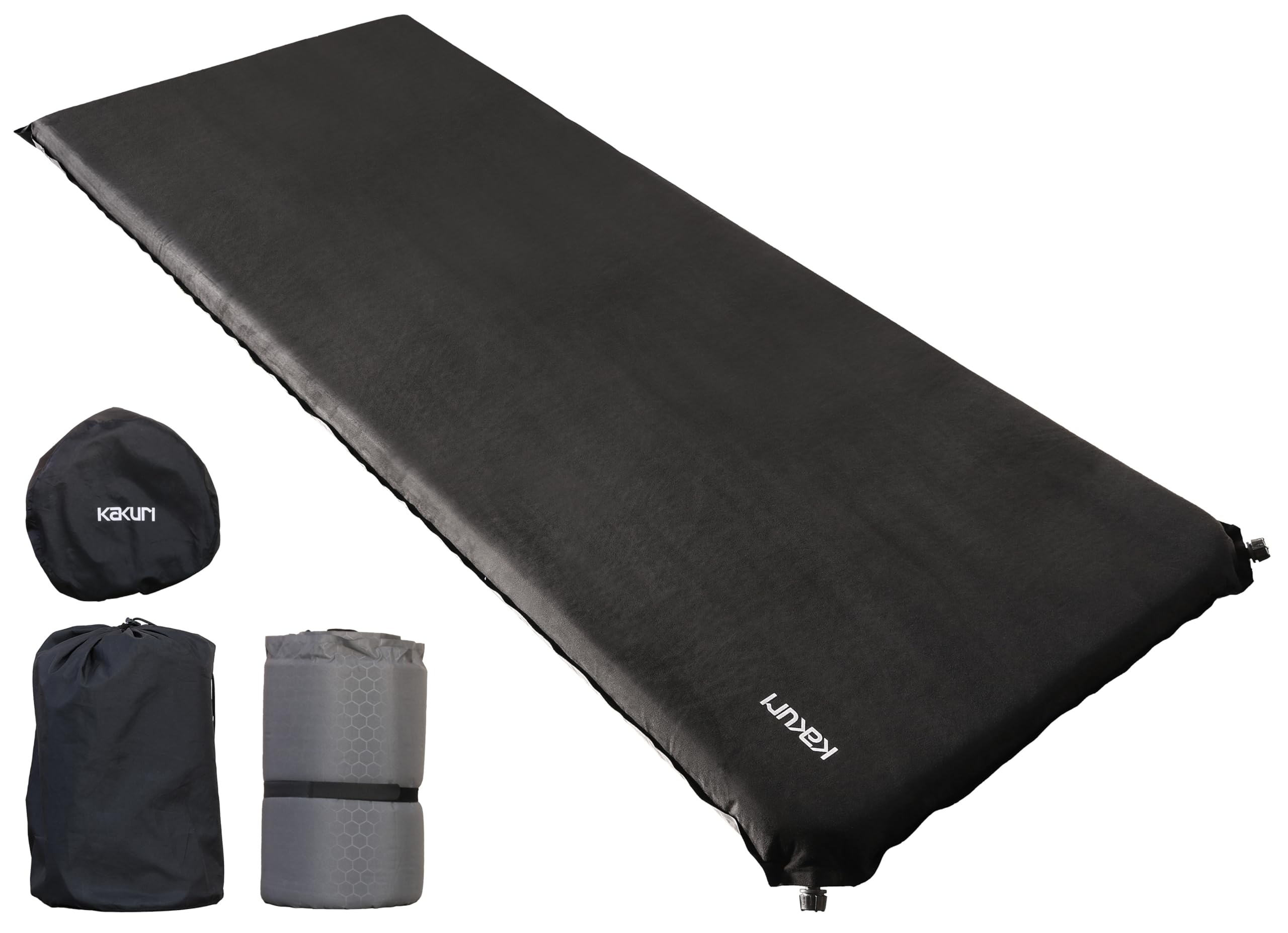 

Kakuri Sangyo Inflatable 7cm Outdoor Mat for Camping and Car Automatic with Storage 200cm x 80cm x 7cm x W x 41cm x 30cm when Stored Mat, Suede-Like,