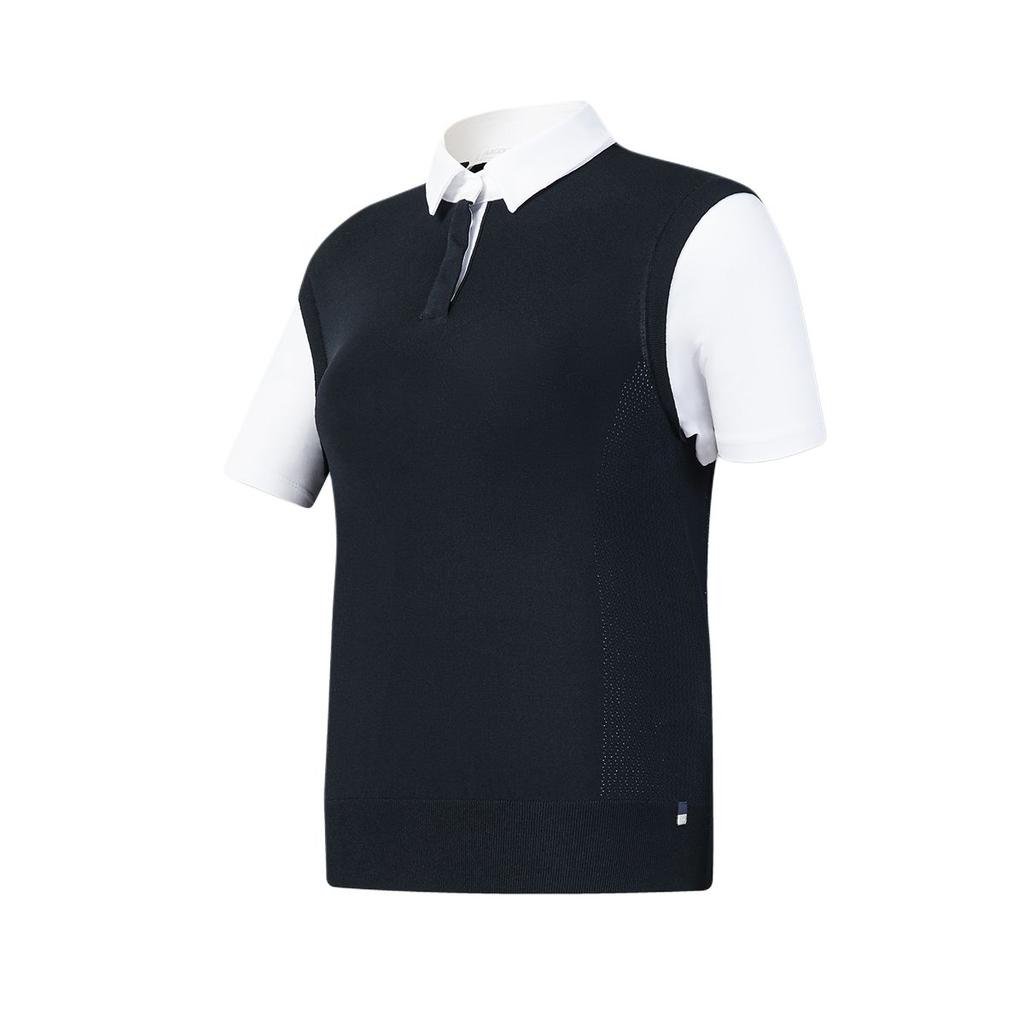 FILA Golf Series Pullover Knitted Polo Short Sleeve Golf Shirt Women tops A11W625411F-NV