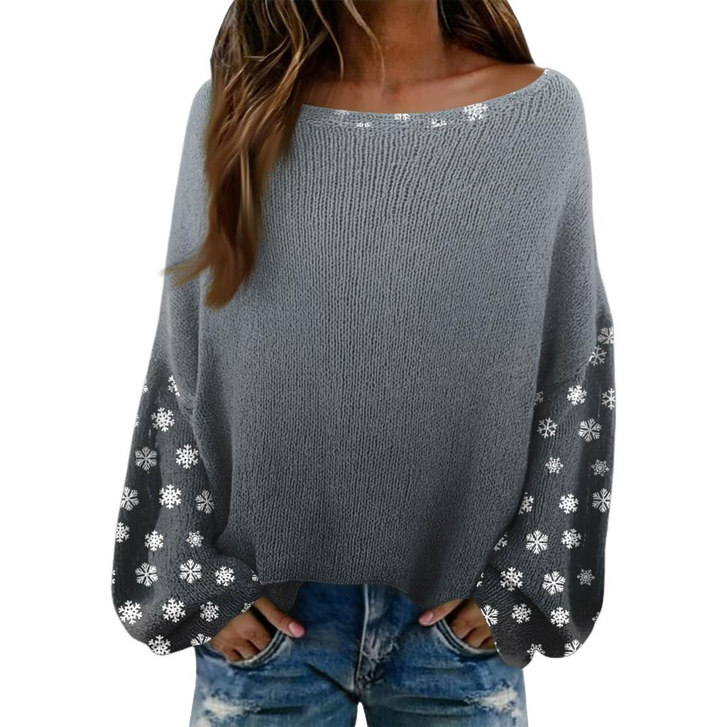 Damski Modny Elegancki Sweter z Długim Rękawem