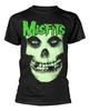 Unisex Shirt Cotton Oversize Large Size Misfits Glow Jurek Skull Black, Talla S