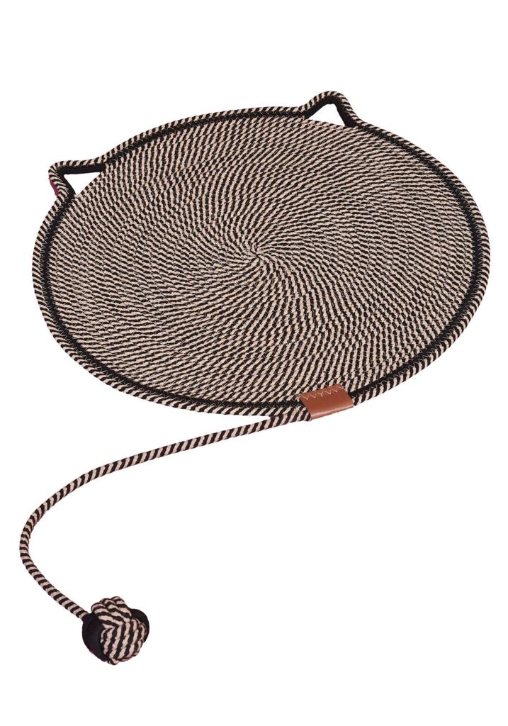 Woven cotton rope cat paw pad self feeding ball integrated sleeping pad washable and grindable scratch tool cat scratch pad