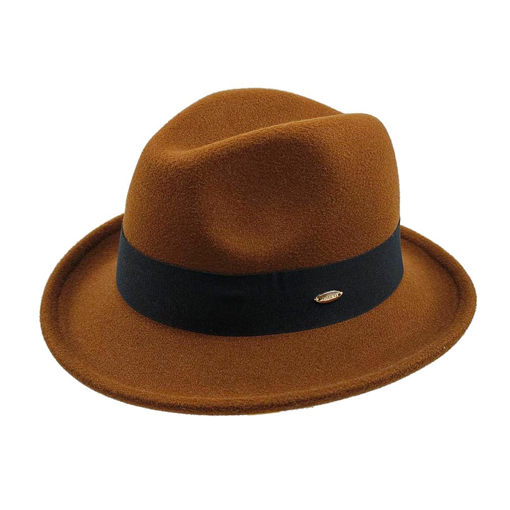 New Fedoras Hats Men'S Vintage Black Felt Wide Brim Jazz Hats Man For Men Women Fedora Gentleman Caps Jackson Hat