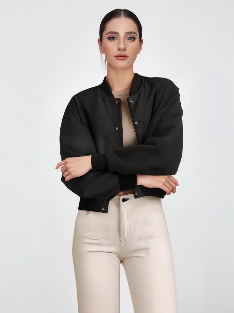 Women's Autumn American & European Style Short Pilot Wool Jacket