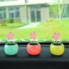 Solar-Powered Swinging Sunflower Car Dashboard Ornament