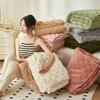 100%Cotton Waffle Knit Throw Blanket Soft Cozy Fleece 3D Checkered Chunky Knitted Sofa Blanket All Season Bed Couch Travel Lightweight Warm Decor Gift