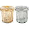 Pack Of 2 Glass Cotton Swab Holders With Sealed Lids For Bathroom Countertop Organization And Dustproof Storage