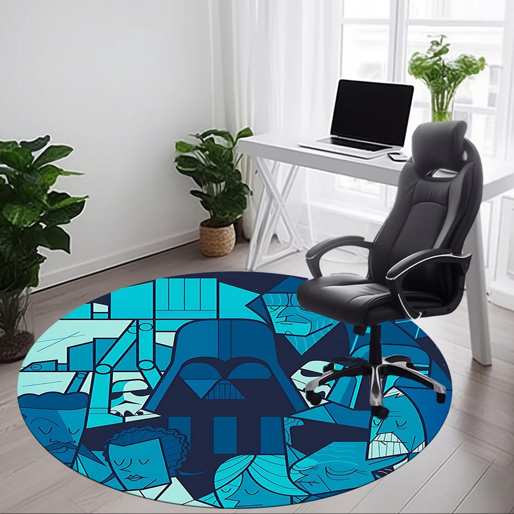 1pc Alien Illustration Office Round Area Rug, Under Office Chairs Bedroom Living Room Home Decor, Room Deco, Available in Various Sizes