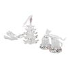 3pcs Xmas Bells Tree Ornament Xmas Theme Tree Hanging Decorative Pendant Set for Doorways