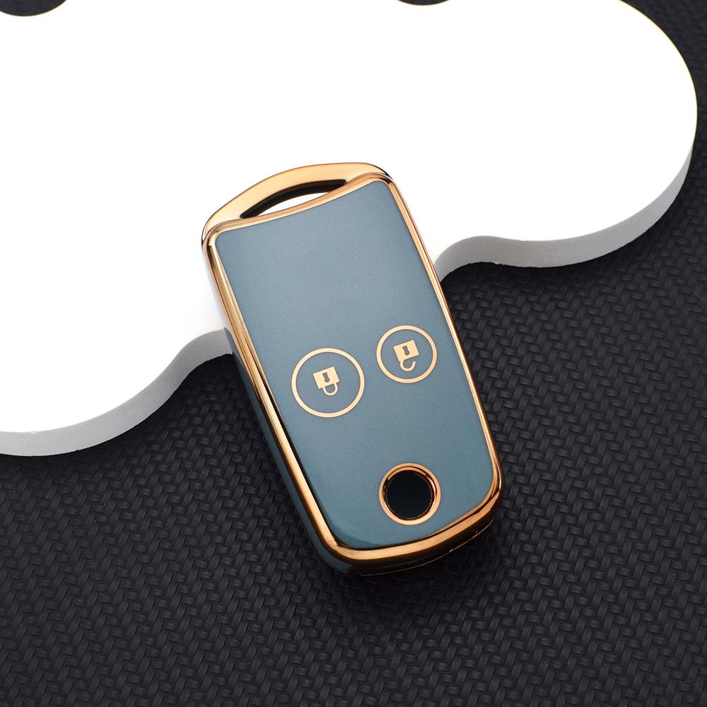 For Honda Acura 2/3 Button Flip Key Cover Shockproof TPU Case Fit For Civic Accord CR-V HR-V Odyssey TL TSX Key Holder Ring