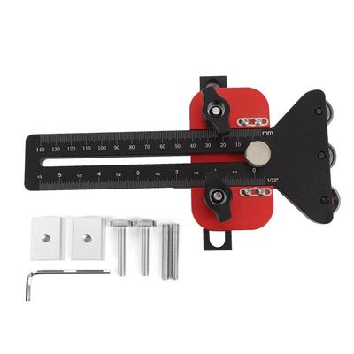 Table Saw Jig Guide 3 Pulleys Aluminum Alloy High Accuracy Fast U Slot Thin Rip Table Saw Jig for Woodworking Tool