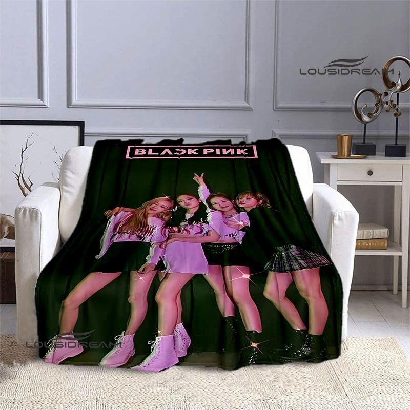 Blackpink Blanket Idol Group Pink 3d Digital Print Flannel Blanket Supplies