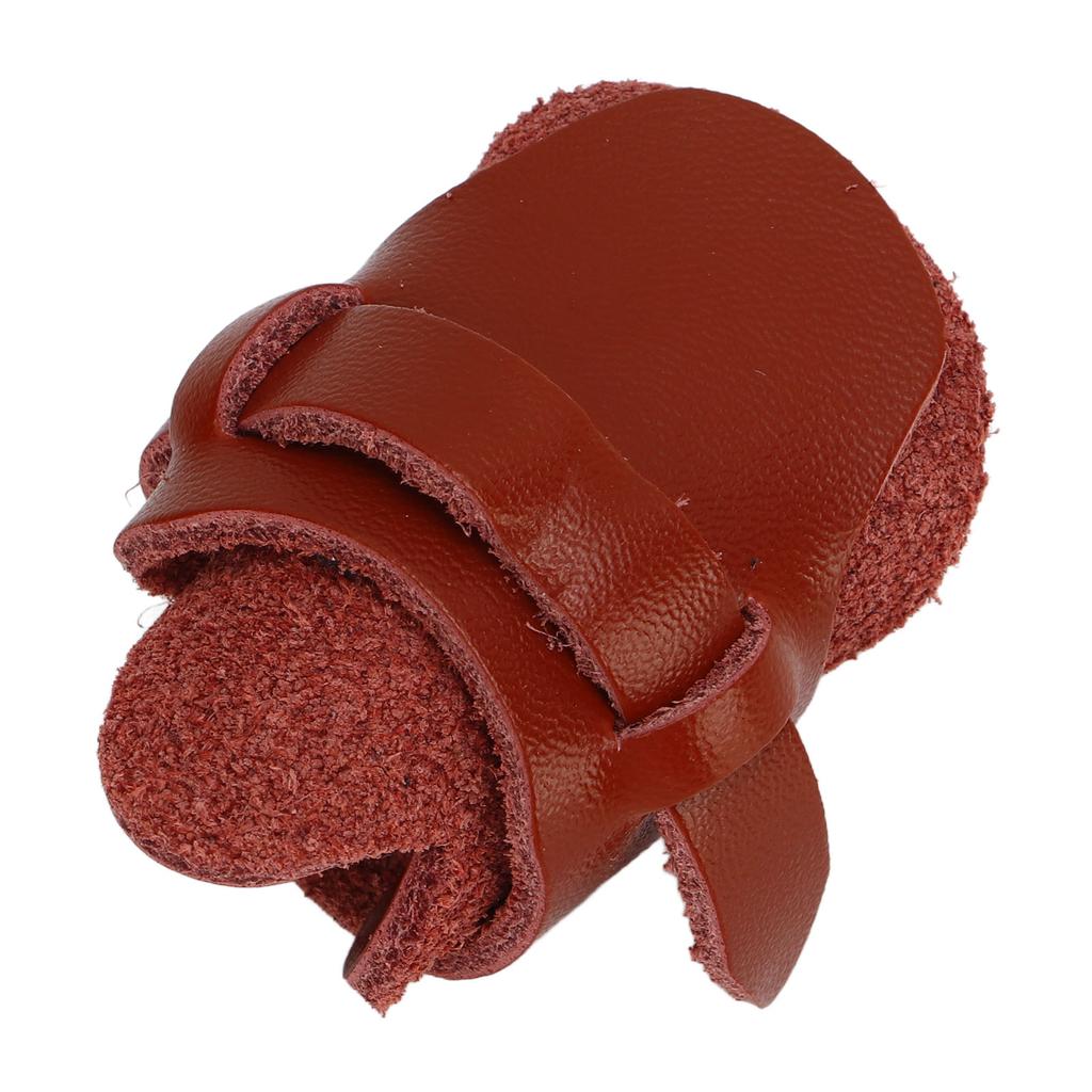 Archery Thumb Guard Thumb Ring Sheepskin Soft General for Training Traditional Hunting Bow Recurve Bow Brown