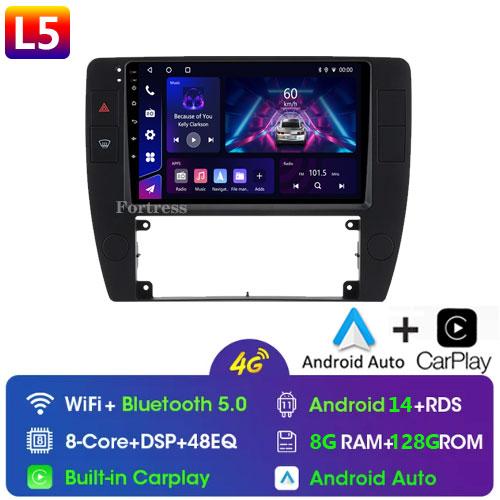 For VW Passat B5 2000 - 2005 360 Camera Android 14 Radio Car Multimedia Autoradio CarPlay 4G GPS RDS HD Recorder NO 2 Din