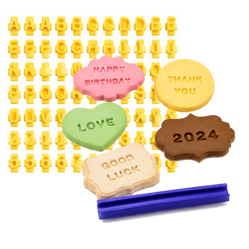 Children's Alphabet & Number Cookie Stamps - DIY Baking Tools & Molds