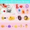 100pcs Cute Animal Erasers for Mini Puzzle Pencil Party Fun Eraser Set for Elementary School Mini Puzzle Pencil Class Carnival School Ages Kids,