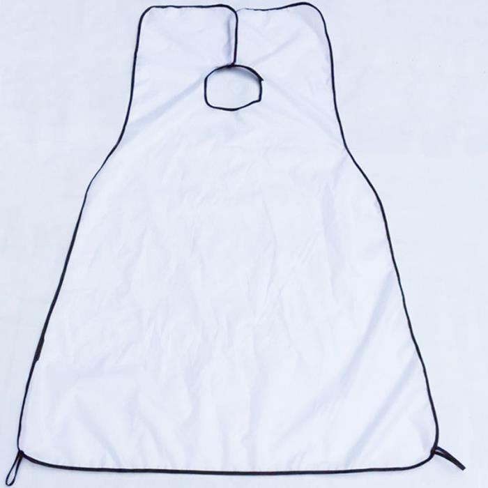 120 * 80CM Rasage Écharpe Colorant Libération Barber Haircut Barbe Tablier Wai Tissu Barbe Garniture Catcher Étanche Portable Blanc