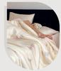 Silky Smooth 60s Lyocell Tencel Embroidered Bedding Set - Machine Washable Duvet Cover and Bed Sheet