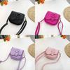 Trendy Korean Style Mini Shoulder Bag For Kids Stylish Pu Crossbody Accessory Black Pink Purple White