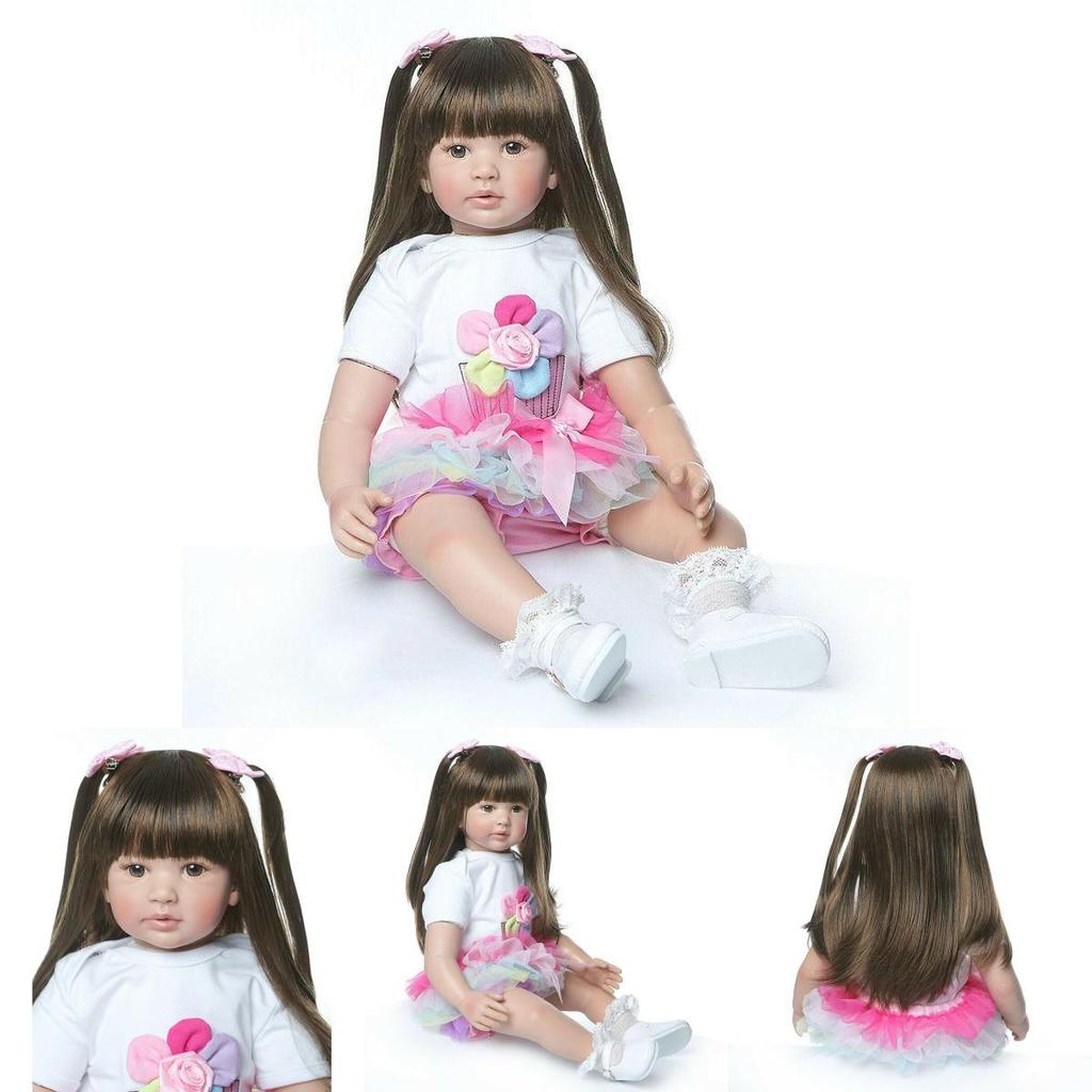 Adorable 24-inch Reborn Baby Doll With Soft Vinyl Silicone Features For Kids