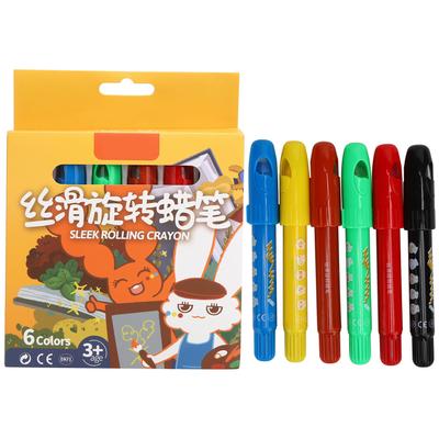 Rotating Crayons Wax Colorful Washable Children Graffiti Painting Drawing Tools