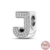 100% Real 925 Sterling Silver Letter Alphabet A-Z Charm Name Bead Fit  Bracelet Pendant Jewelry