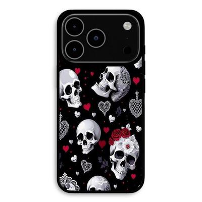 Coque Pour iPhone 17 Pro Max Tête De Mort Et Coeurs Maniacase