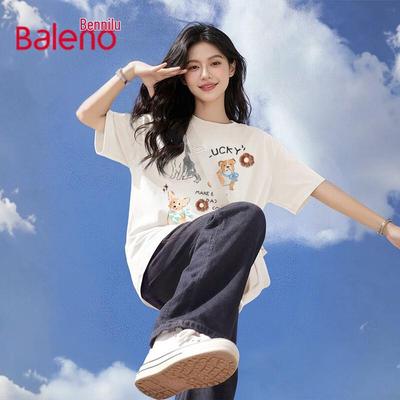 Baleno Women's Pure Cotton Short-Sleeve T-shirt