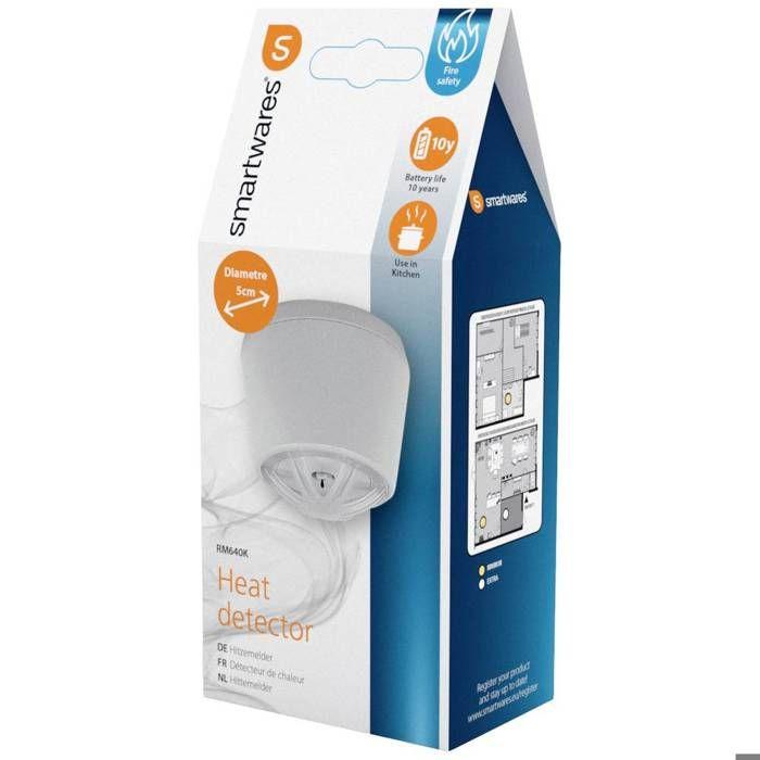 Hlásič tepla - Smartwares - FHE-18600 - Bezdrátový - 54 °C - Povrchová montáž
