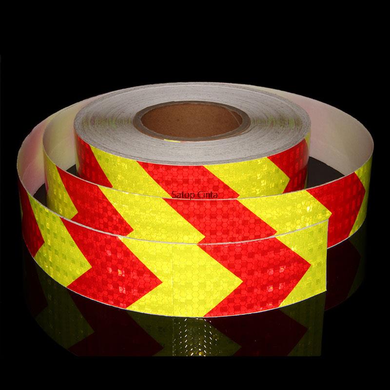5CM Waterproof Truck Sticker Adhesive Arrow Reflective Strip Safety Conspicuity 10M Reflector Tape For Trailer Car Vehicle Decal
