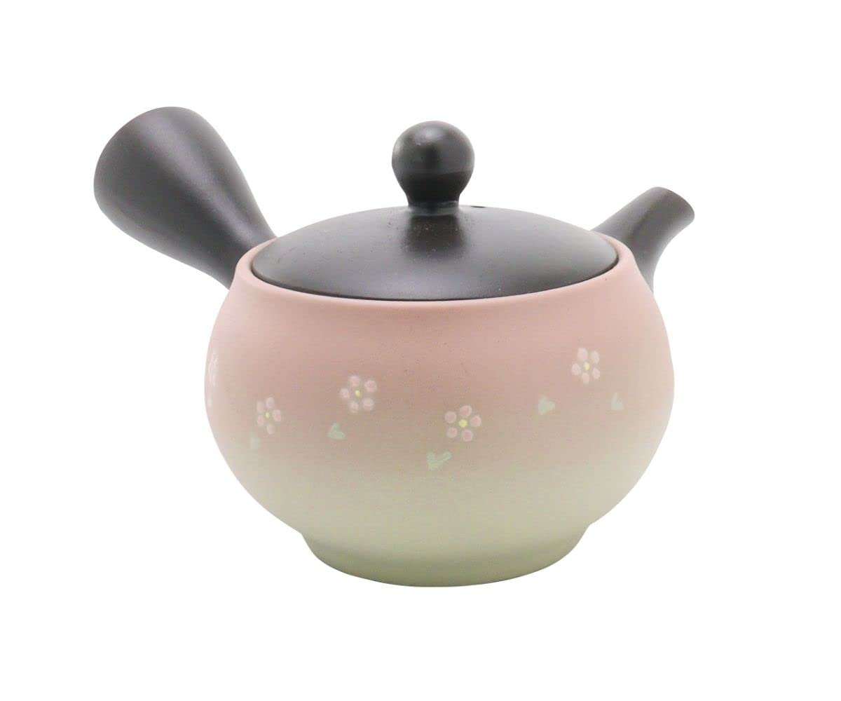 Yamakiikai Yamabo Maruko Pink Flower Tricolor Teapot Y724