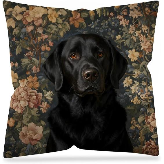 Vintage Floral Deer Pillow Covers, Cottagecore Room Home Decor, Art Nouveau Botanical Forest Deer Decorative Pillow Covers for Home Bedroom Living