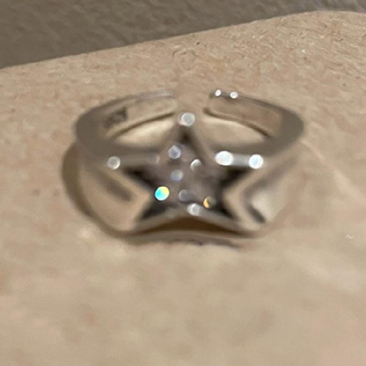 Star Adjustable Rings Star Dating Rings Alloy Material Star Opening Rings