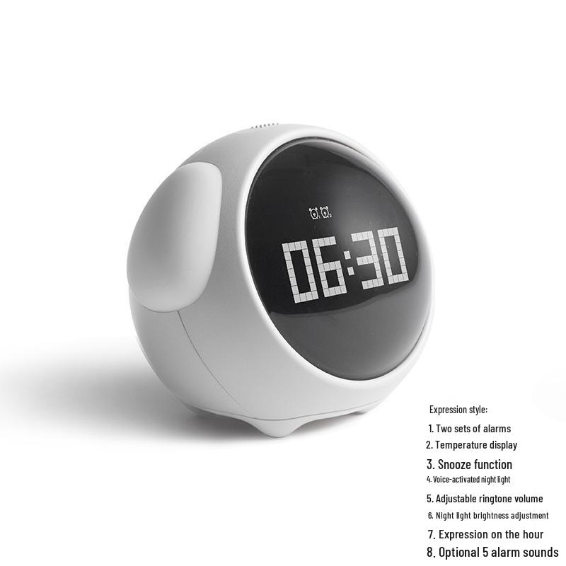

Multi-Functional Night Light Alarm Clock for Students and Kids 110*105*93 mm