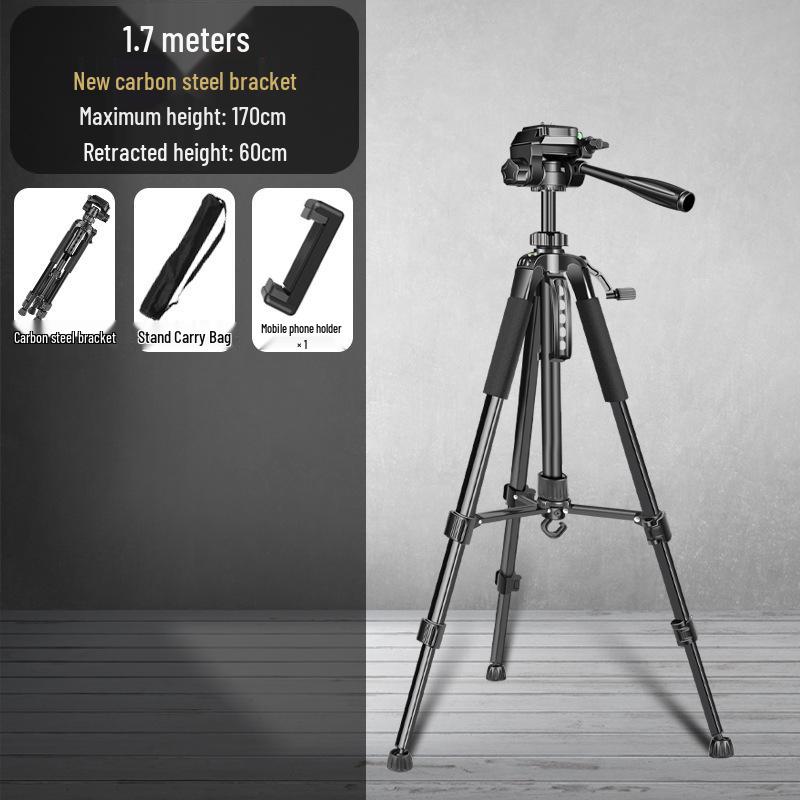 Universal Mobile SLR Camera Tripod with Fill Light for Outdoor Photography and Live Streaming