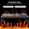 Portable Folding Grill Rack, Outdoor Camping BBQ Cooking Mesh Grate, Lightweight Iron for Picnic Hiking, Holds 44lbs