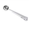 Gold Silver Multifunction Kitchen Supplies Coffee Scoop With Clip Stainless Steel Tea Measuring Cup Scoop Spoons