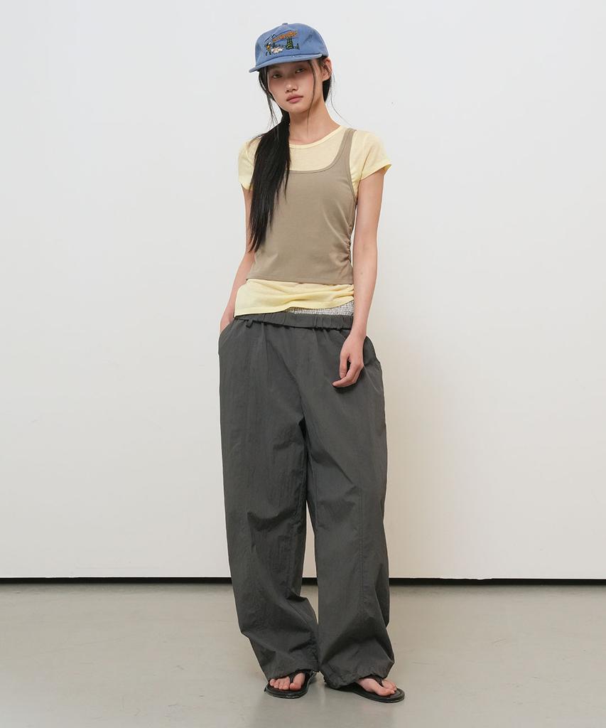 GENERALIDEA Two-Way Color Layered T-Shirt [Beige] / Gf2Lts532