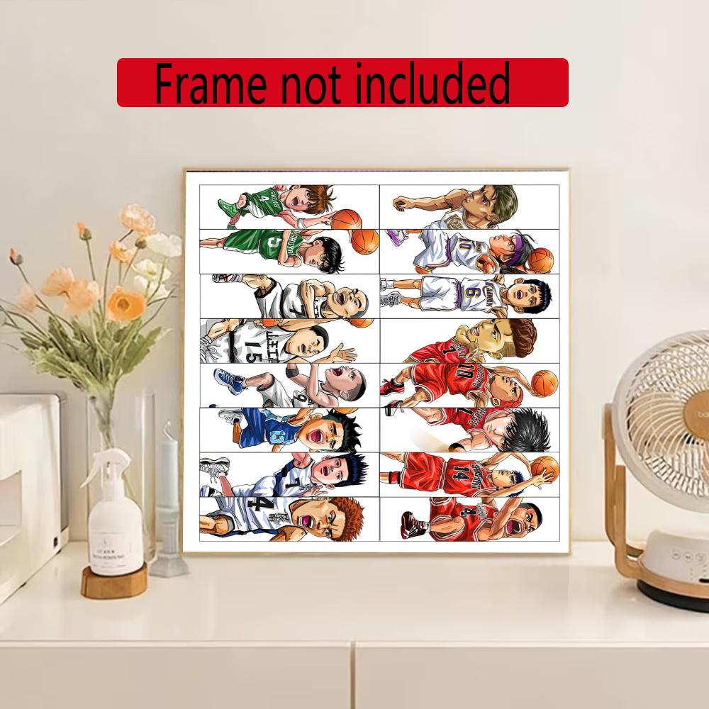 Sakuragi Basketball Dunk Diamond Painting Round Diamond Mosaic Rhinestones Diamond Embroidery Craft Kit Wall Decor Without Frame