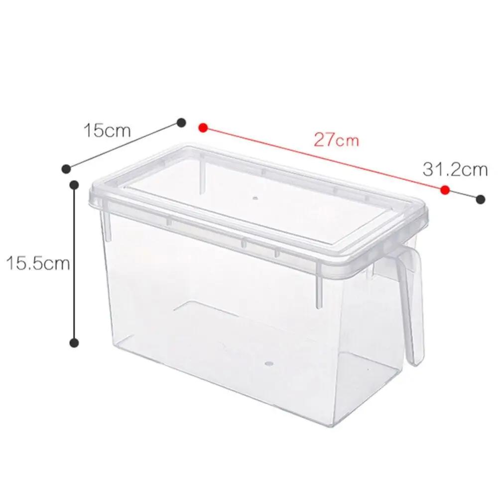Durable Plastic Kitchen Fridge Rack Holder Clear 5L Cupboard Drawer Organizer Storage Bin Fridge Organizer