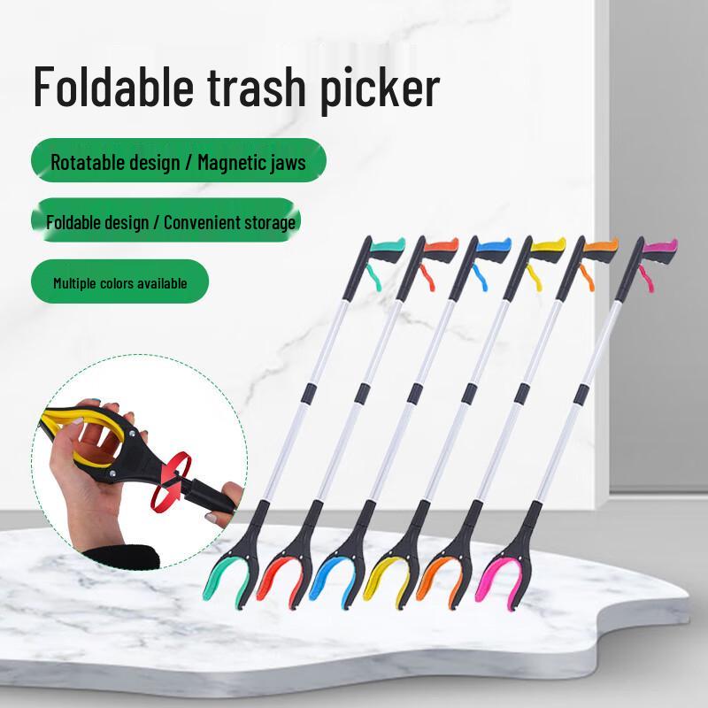Foldable Long-Handle Trash Grabber (5-Pack)