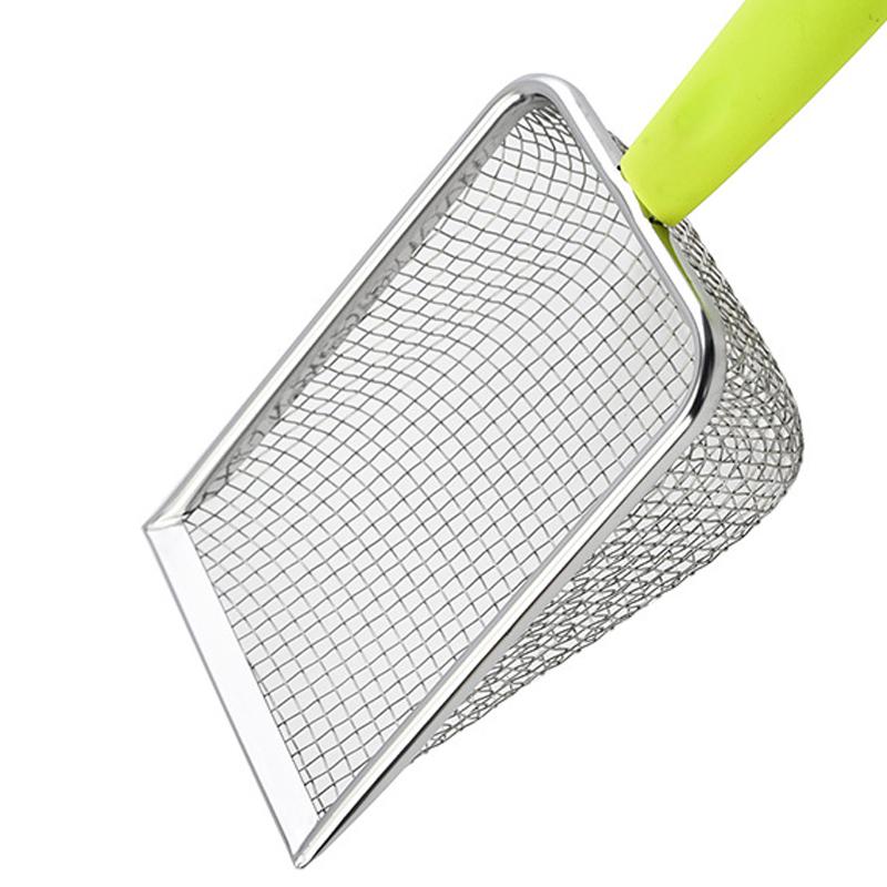 Pet Cleaning Tools Stainless Steel Feces Shovel Net Cat Litter Shovel Reptiles Lizard Sand Shovel Mesh Screen Fecal Spoon
