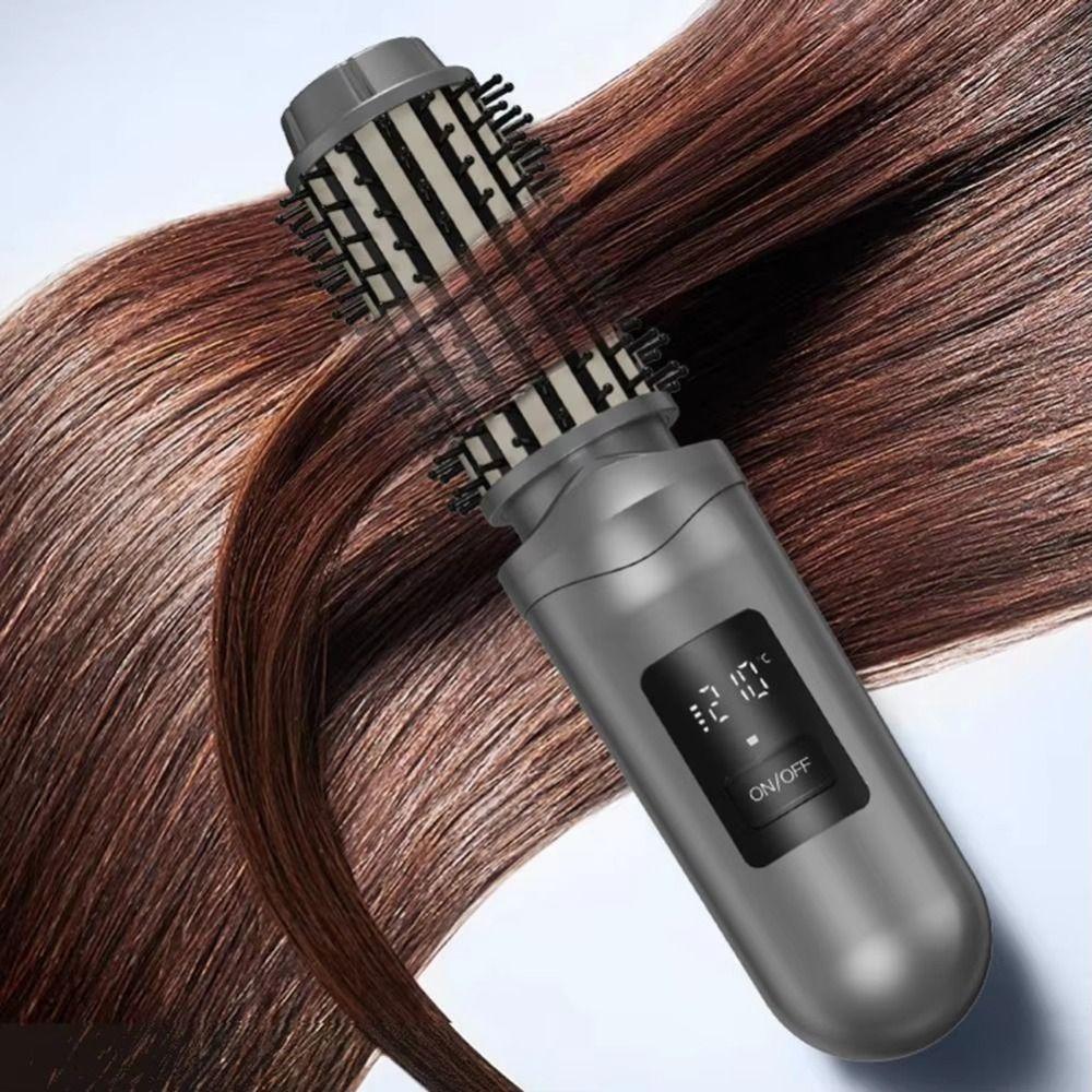 3 Temperature Negative Ion Straighten Brush Cordless Hair Flat Iron Hair Styling Comb Home Use