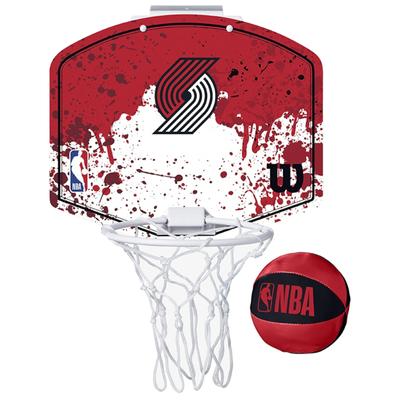Wilson NBA Team Portland Trailblazers Mini Hoop, Unisex Red Basketball Backboard
