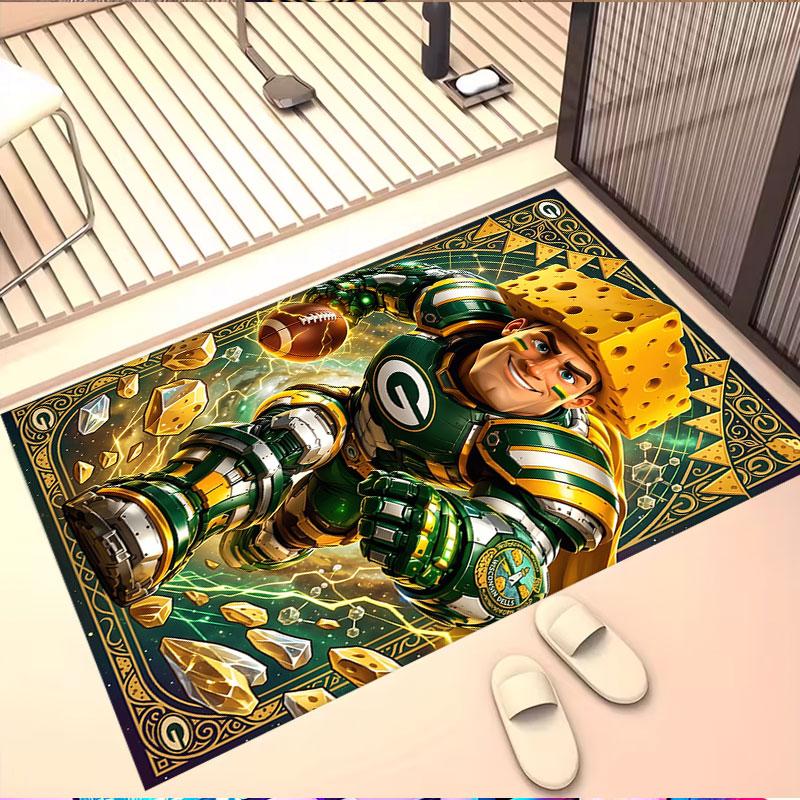 NFL Print Rug, Washable Floor Carpet, For Entryway Dorm Laundry Room Office Study, Home Decor Birthday Christmas Gift