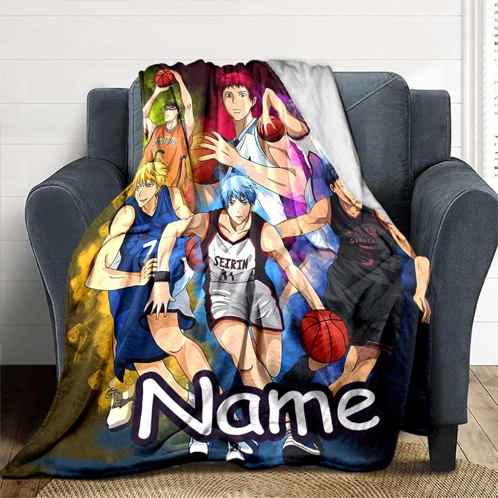 Customiz Name Personality Kuroko's Basketball Blanket Soft &Warm Sofa Office Bed Travel Lunch Break Blanket, Gift Suitable All Seasons